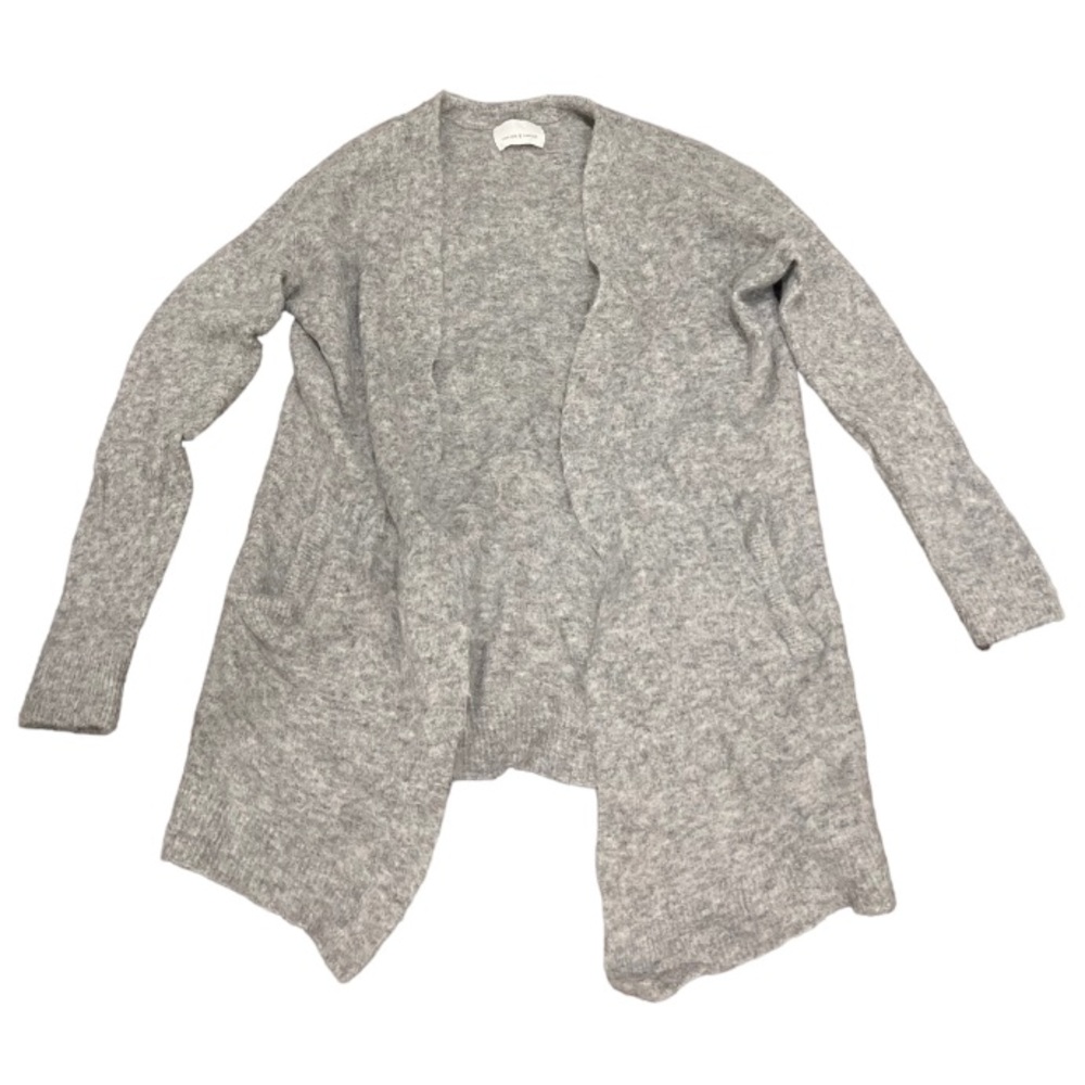 Samsoe Samsoe grey mixed wool-alpaca cardigan